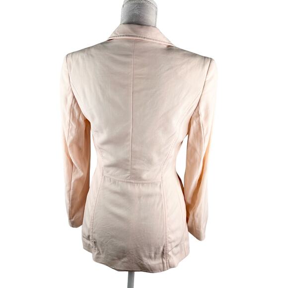 Vintage Louis Feraud Womens 2 Piece Suit Pantsuit Peach Pockets F36 XS US4 - Picture 8 of 15